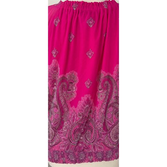 INC International Concepts Pink Paisley Top XL 100% Nylon - Picture 6 of 8